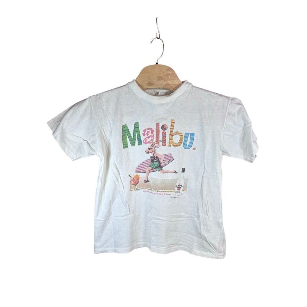 Malibu Rum Single Stitch Large T shirt Surf